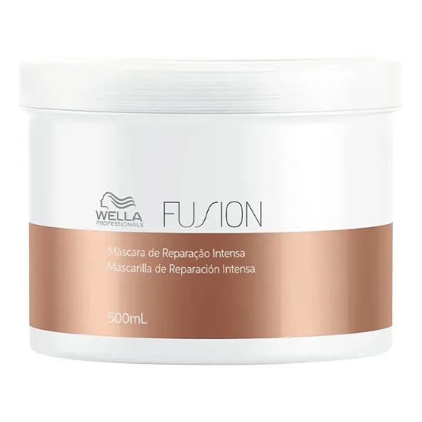 Máscara Wella Fusion Reconstrutora 500ml Cabelo Forte e Revitalizado