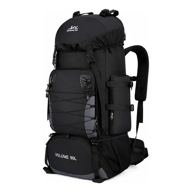 Mochila Cargueira Tática Grande Impermeável Reforçada 90l Preto