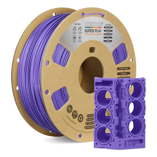 Overture Super Pla+ Filament 1.75mm, Pla De Dureza Melhorada