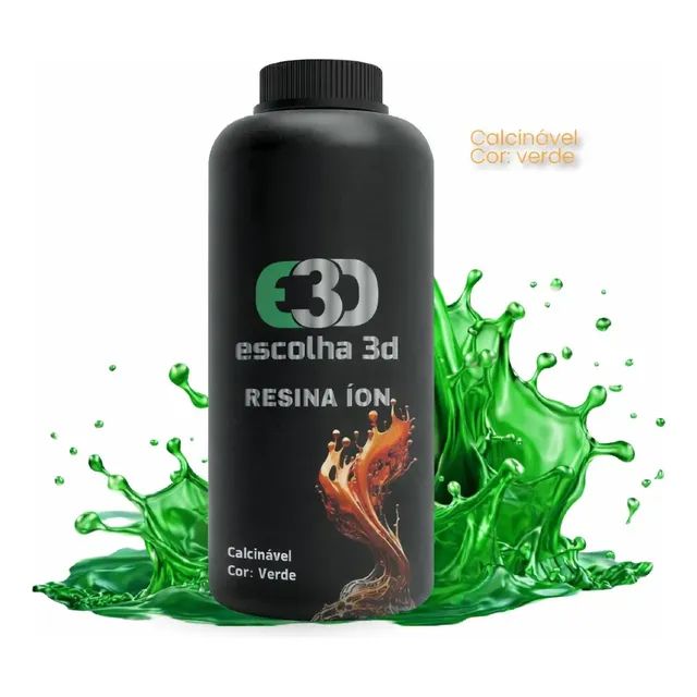 Resina Para Impressão 3d - Íon E3d Verde - Calcinável 500g Verde