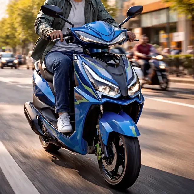 Scooter Eletrica Rabel Azul 1000w Até 2000w 55km + Bau Azul