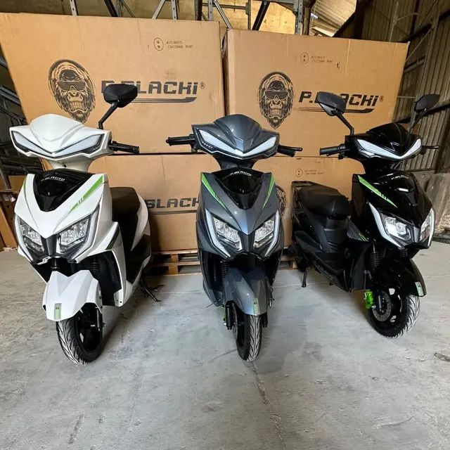 Scooter Eletrica Raptor Preto 1000w Até 2000w 55km + Bau Preto