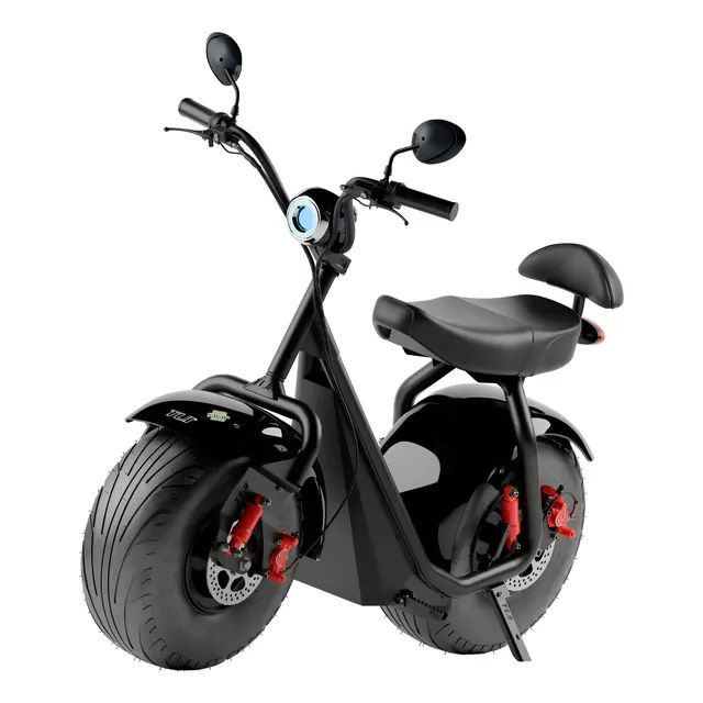 Scooter Elétrica Suspensão 1000w Tui-s Mais 2 Lugares S/ Cnh Preto
