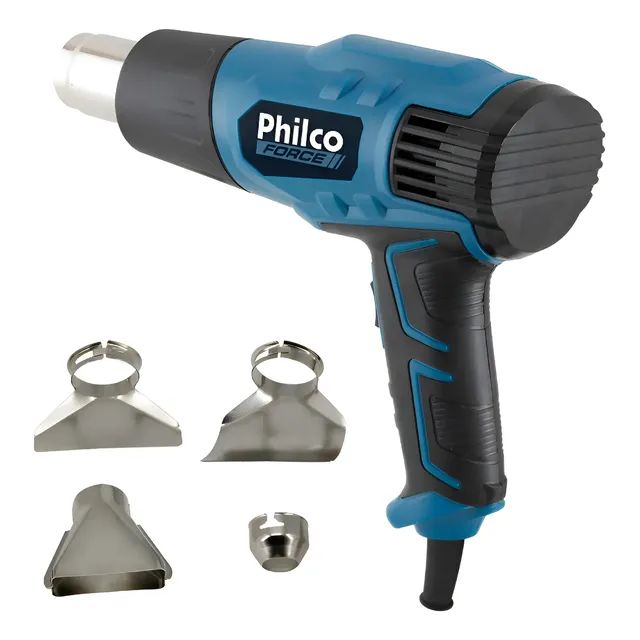 Soprador Térmico Philco Force Pst01 2000w 4 Bicos Azul-aço 220v